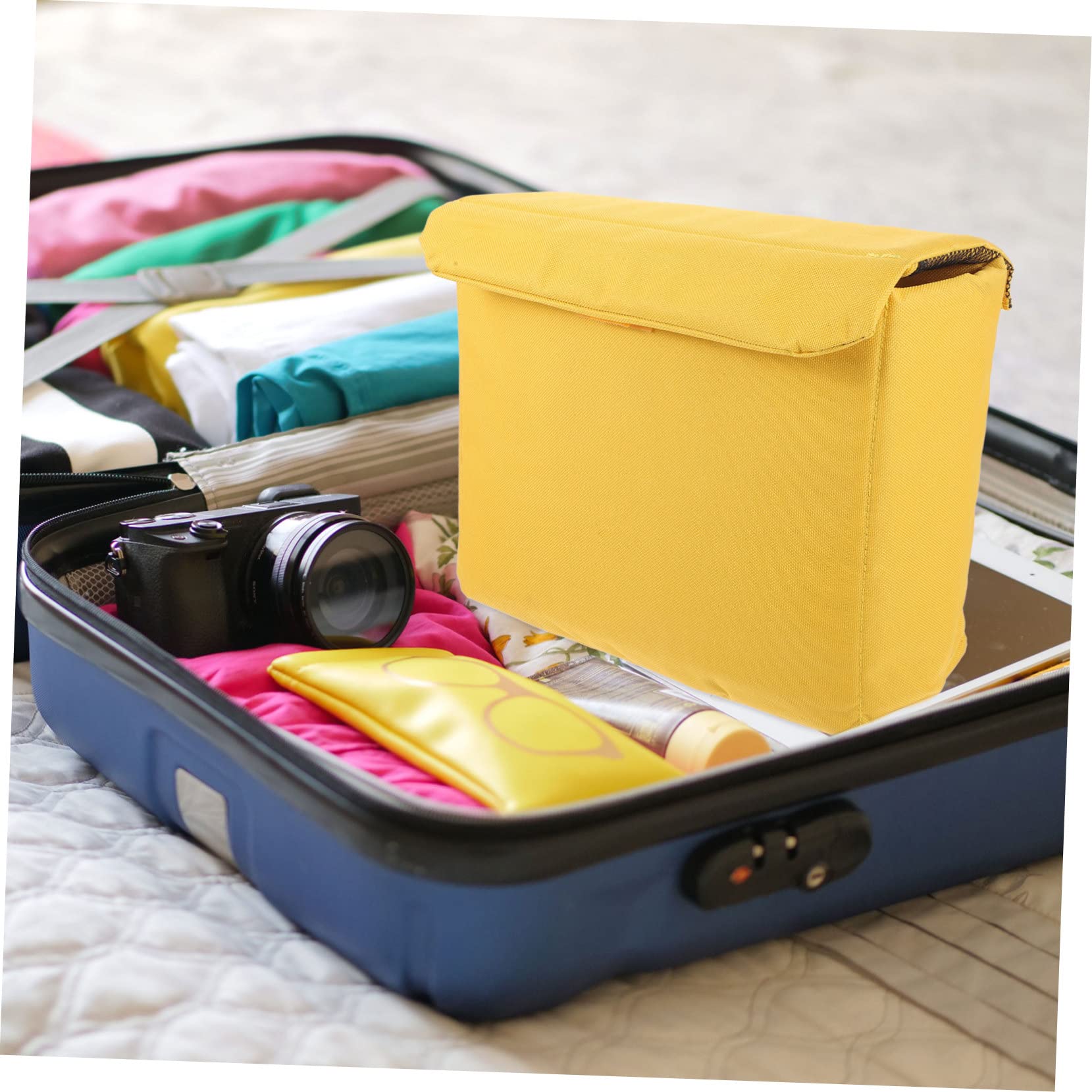 Bolsa de Cámara Portátil Estuche Interior Acolchado para DSLR Simple y Útil Compatible con Mochilas Protección Óptima para Lentes y Cámara Color