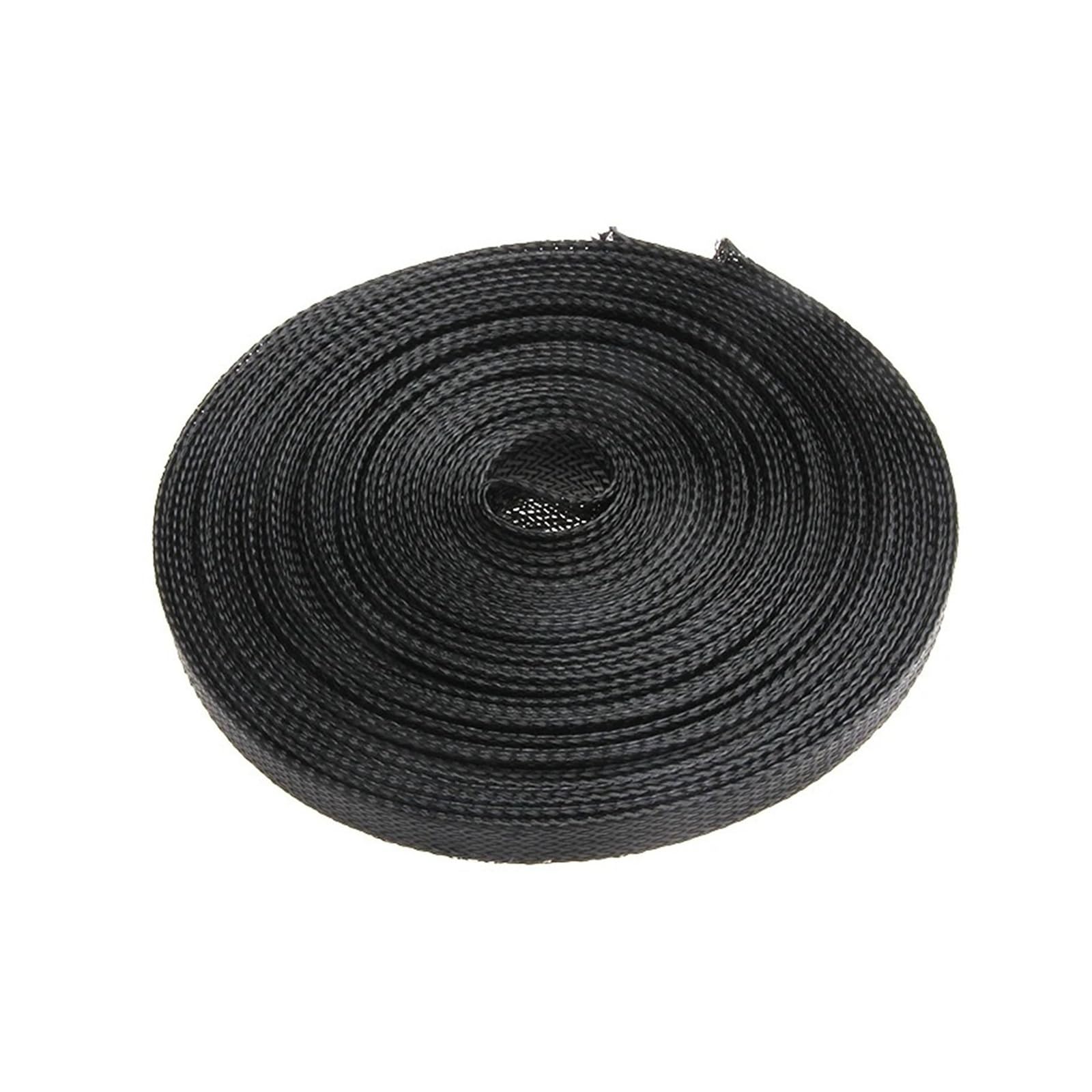 Guaina in PET per cavi isolata, intrecciata, ignifuga, in nylon, per cavi dati (5 metri, 18 mm)