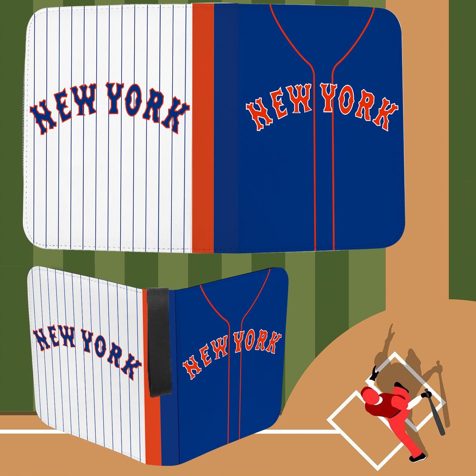 Amazon.com: Baseball Card Binder with 900 Sleeves - New York Blue Trading Card  Holder