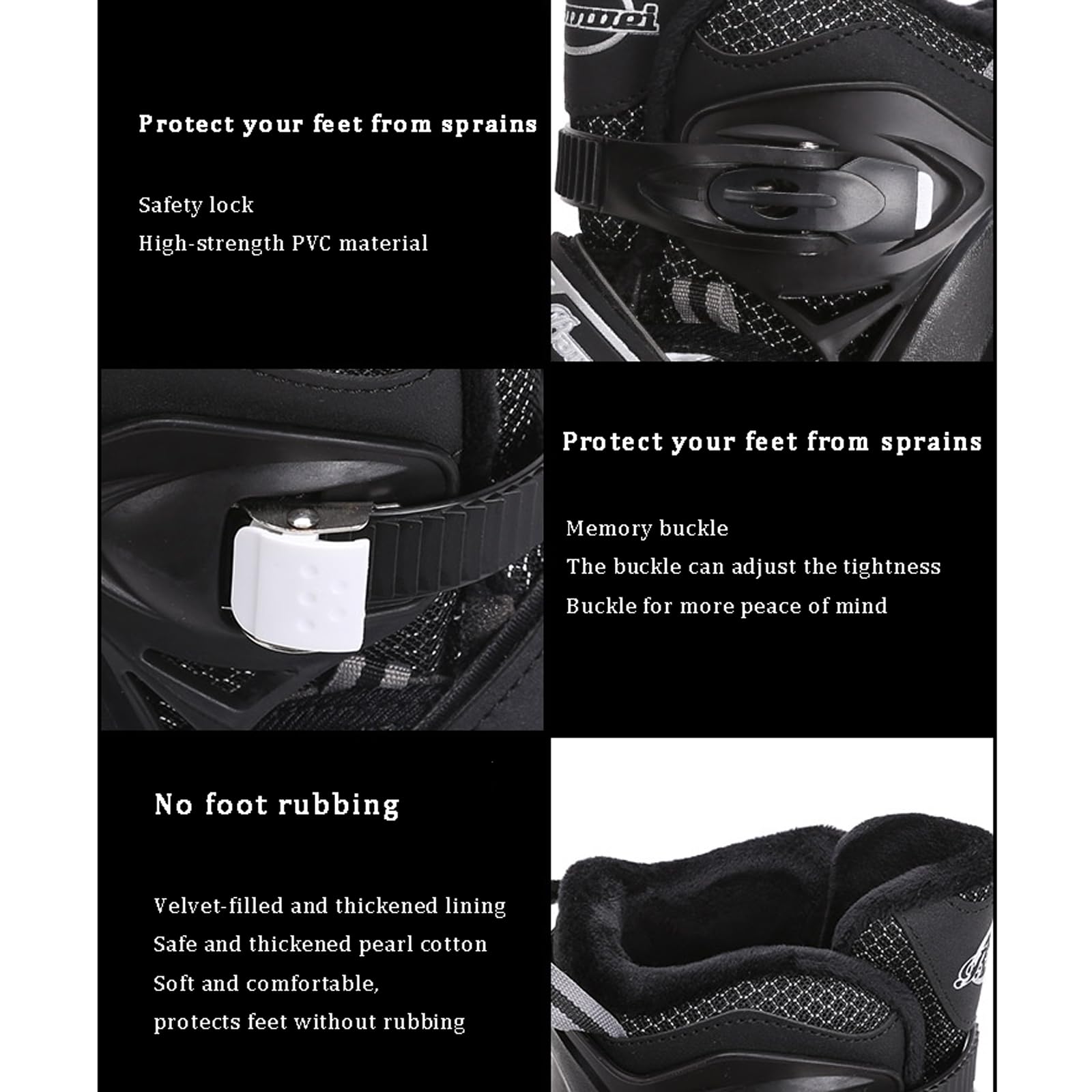 Patins de vitesse pour adultes,Patins à glace pour Les Adolescent Garçon Fille,Patins À Glace avec Système De Laçage Rapide Et Boucle À Poussoir pour Un Maintien Sûr,Patins réglables en tailles