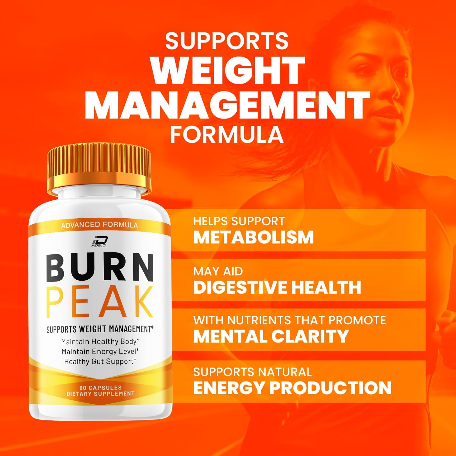Burn Peak Capsules – BurnPeak Natural Blend Advanced Formula 800MG Dietary Supplement Maximum Strength (1 Pack - 60 Capsules) - Image 4