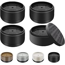 Furniture Risers Bed Risers Heavy Duty 1 inch, 2 inch, 3 inch, 4 inch Round Adjustable Bed Lifts Riser for Desk Legs Table Couch Sofa Chair Refrigerator Washing Machine 1 Inch, Black, 4 Pack
