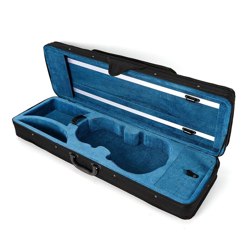 Custodia per violino Custodia per violino, custodia per violino 4/4 Custodia per violino Custodia per violino con cinghie per zaino Nero e blu