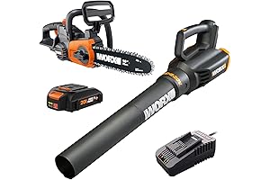 WORX Power Share 20V 10" Chainsaw and Turbine Blower Combo - WG915