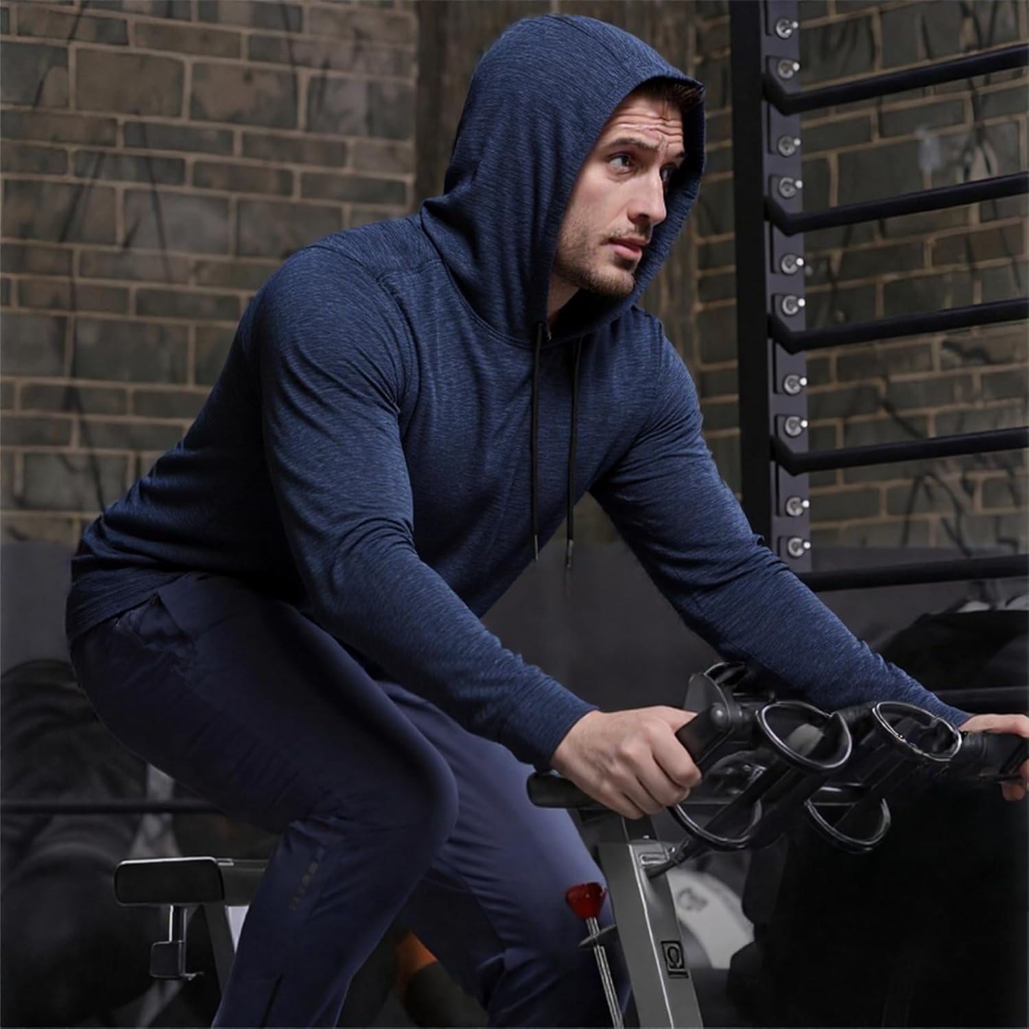 Men’s Hoodies Long Sleeve Drawstring Pullover Sweatshirt Casual Hooded for Gym Workout Athletic - Image 3