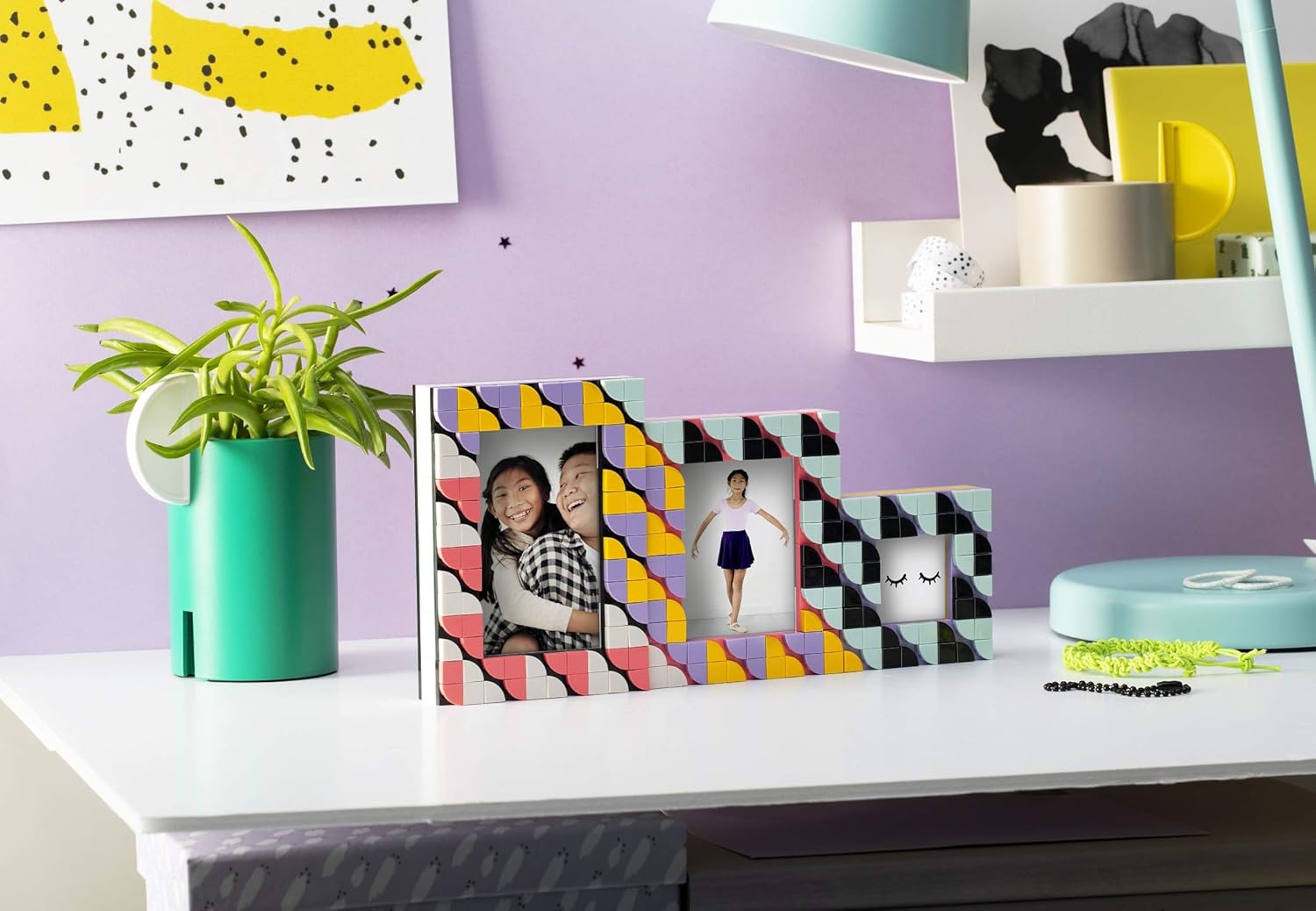 LEGO 41914 DOTS Creative Picture Frames DIY Tiles Beads Set, Room Decorations, Arts and Crafts for Kids