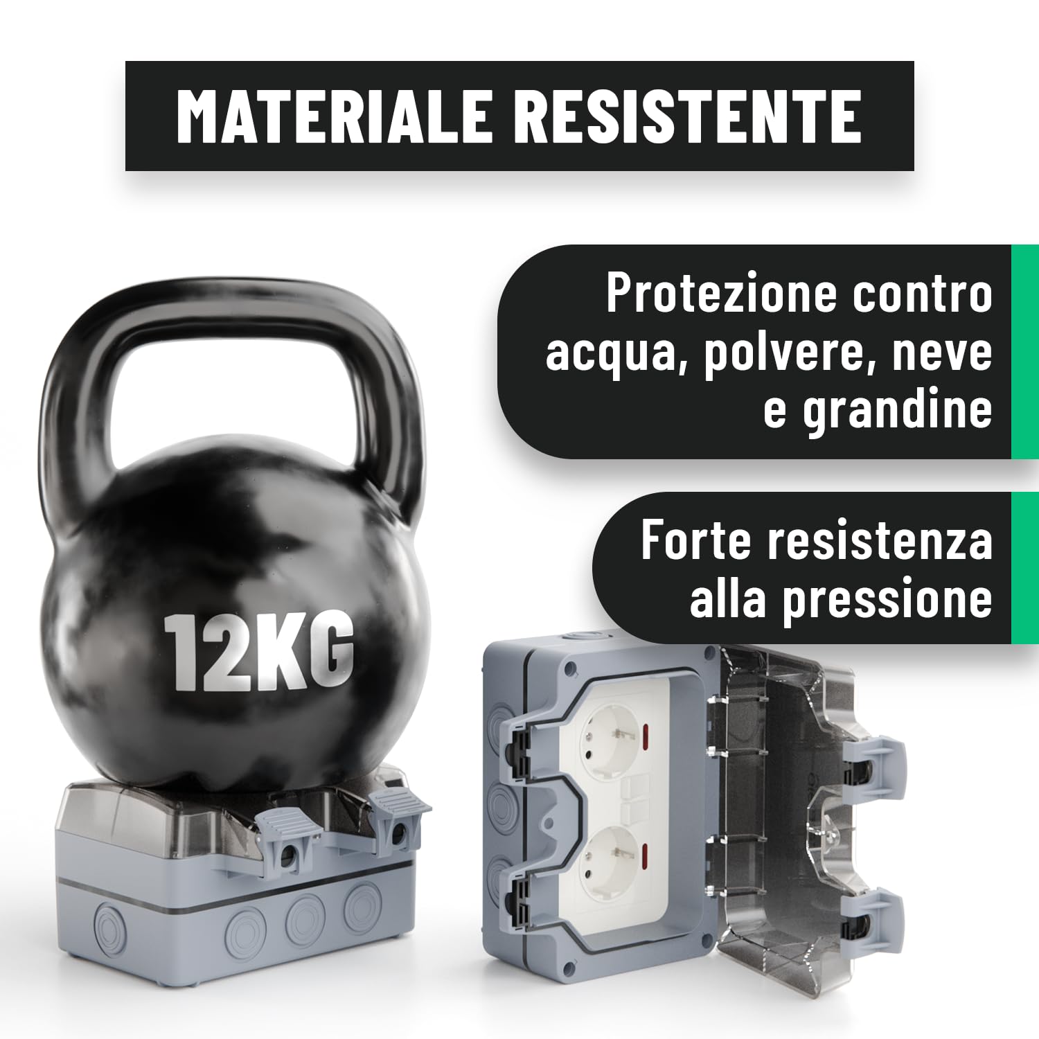 greate presa esterna impermeabile con interruttore - Presa elettrica esterno IP66 - Presa da esterno impermeabile, presa elettrica da esterno, scatola presa elettrica esterna, presa esterno