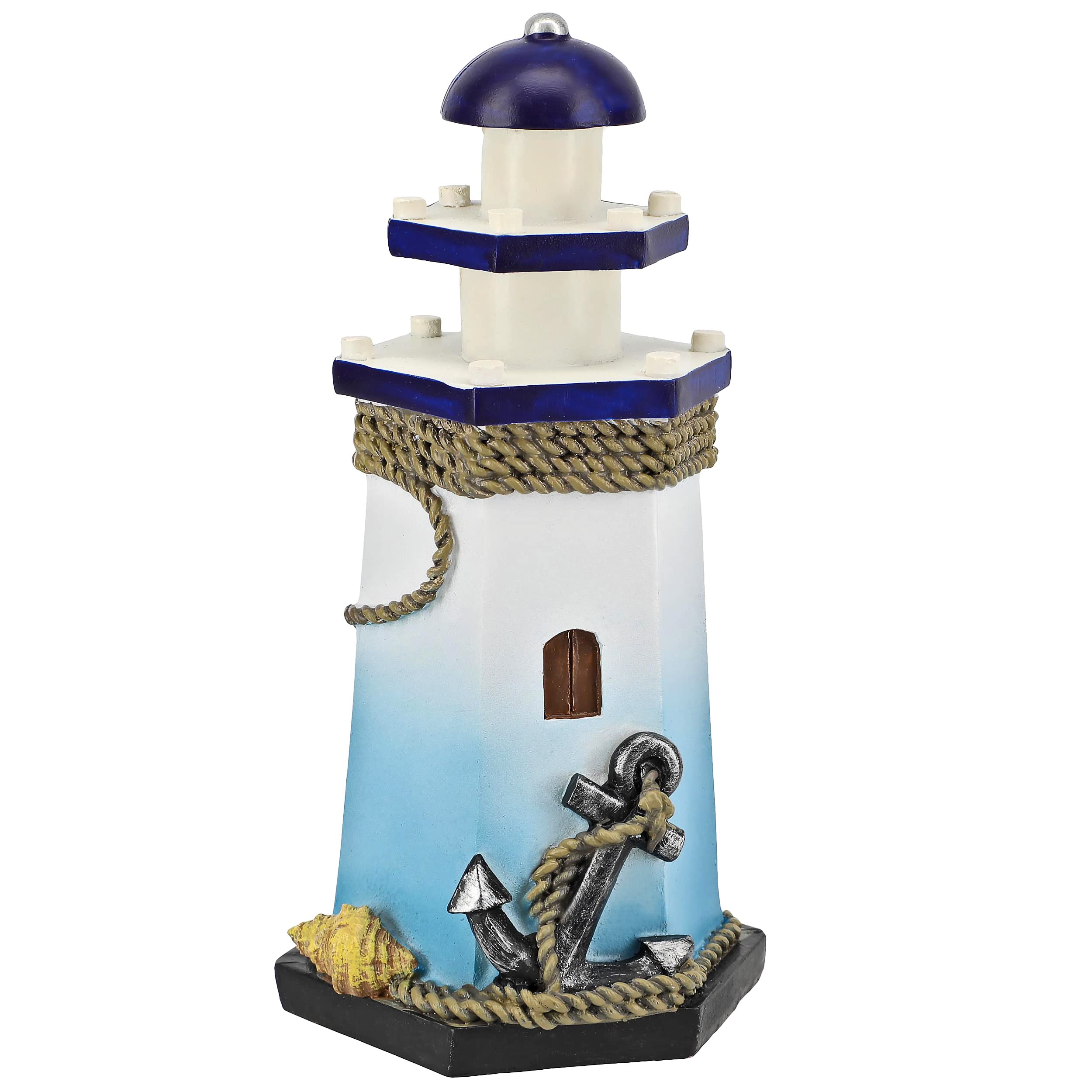 Große Spardose Leuchtturm – 18 Cm Hoch, Aus Kunstharz, Handbemalt, Mit Drehverschluss, Für Kinder & Erwachsene