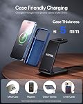 Intoval 3 in 1 Wireless Charging Station for iPhone 17 16 15 14 13 12 11 X Pro Max, Wireless Charger for Apple Watch Ultra 3 SE 11 10 9 8 7 6 5 4 3 2, for AirPods 4 Pro Pro 2 Pro 3 3 (A3,White)