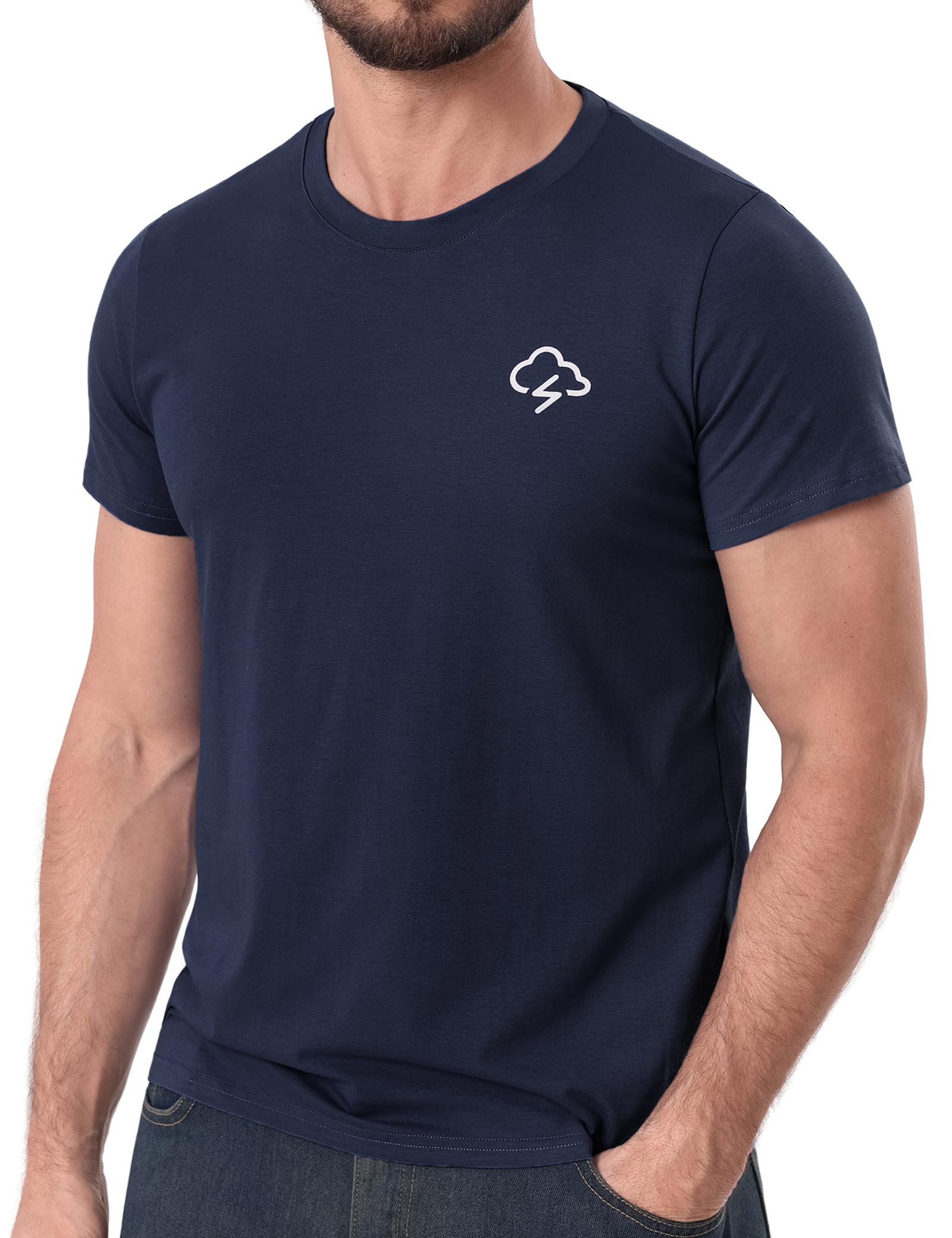 iClosam T Shirt Herren Baumwolle Kurzarm Rundhals Regular Fit | Weich und elastisch, bedruckte und einfarbige Varianten, vielseitig für Alltag, Freizeit und Sommer