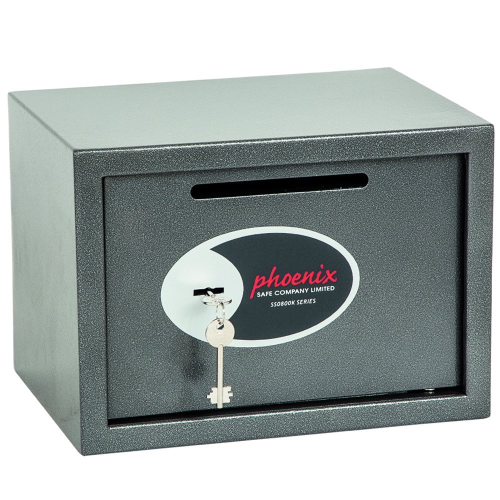 Phoenix SS0802KD Coffre De Sécurité Et De Dépôt Vela Avec Serrure À Clef (Petit)