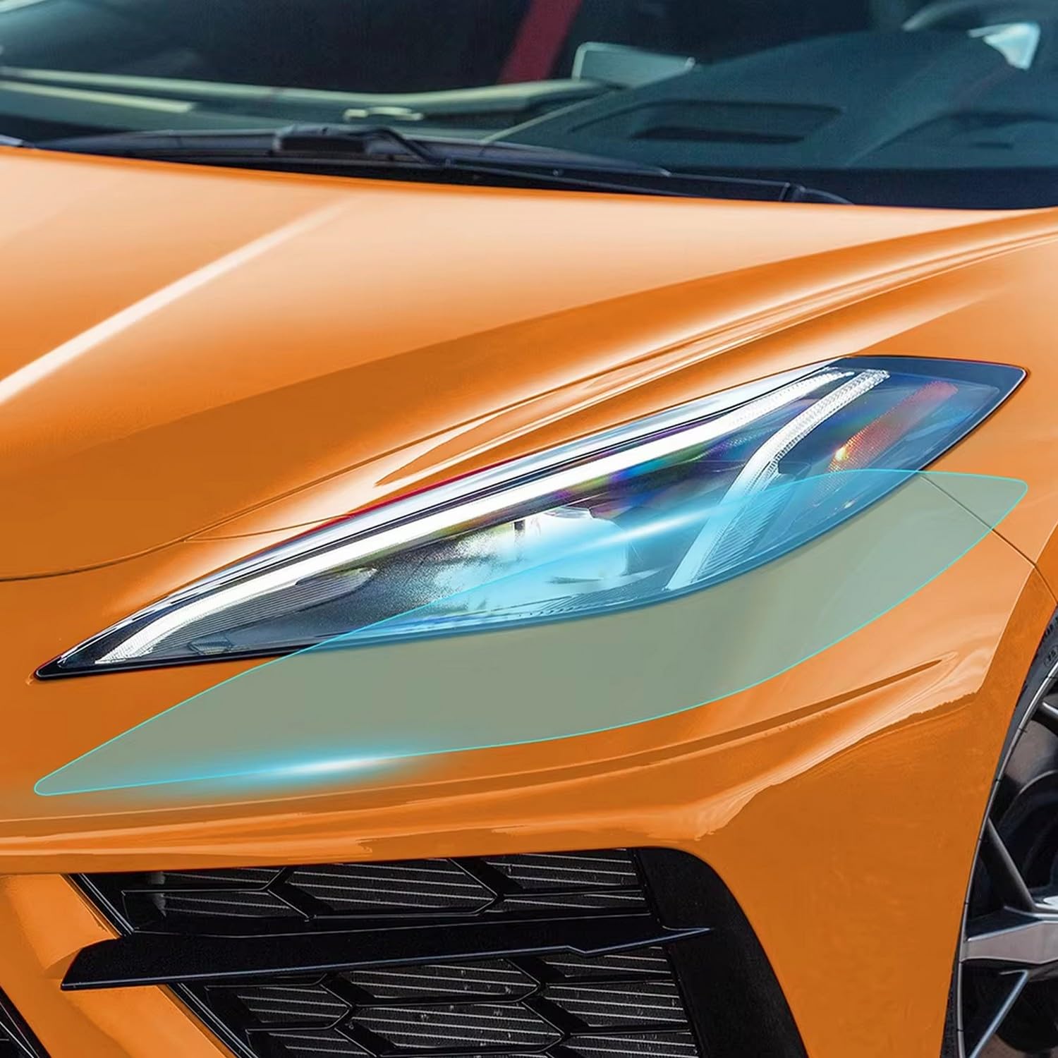 Film de protection TPU Corvette C8 phares 2020-2022 transparent protecteur haute performance