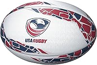 Gilbert USA Rugby Supporter Ball - Size 5 Eagles Fan Ball with Bold Branding & Durable Grip