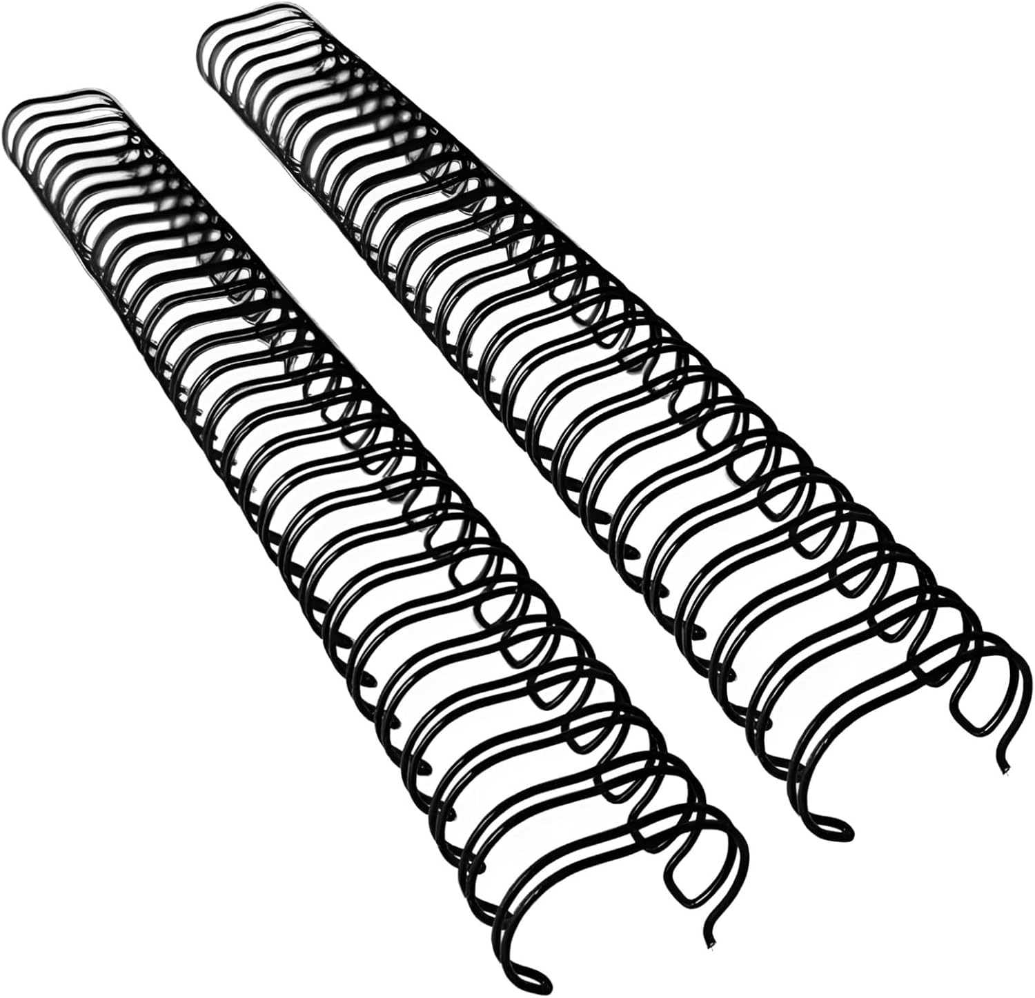 100 Pack of Double Loop Binding Wire 3/8 Inch Black 34 Rings, Nylon-Coated Spine for Document Binding, Compatible with 3:1 Binding Machines