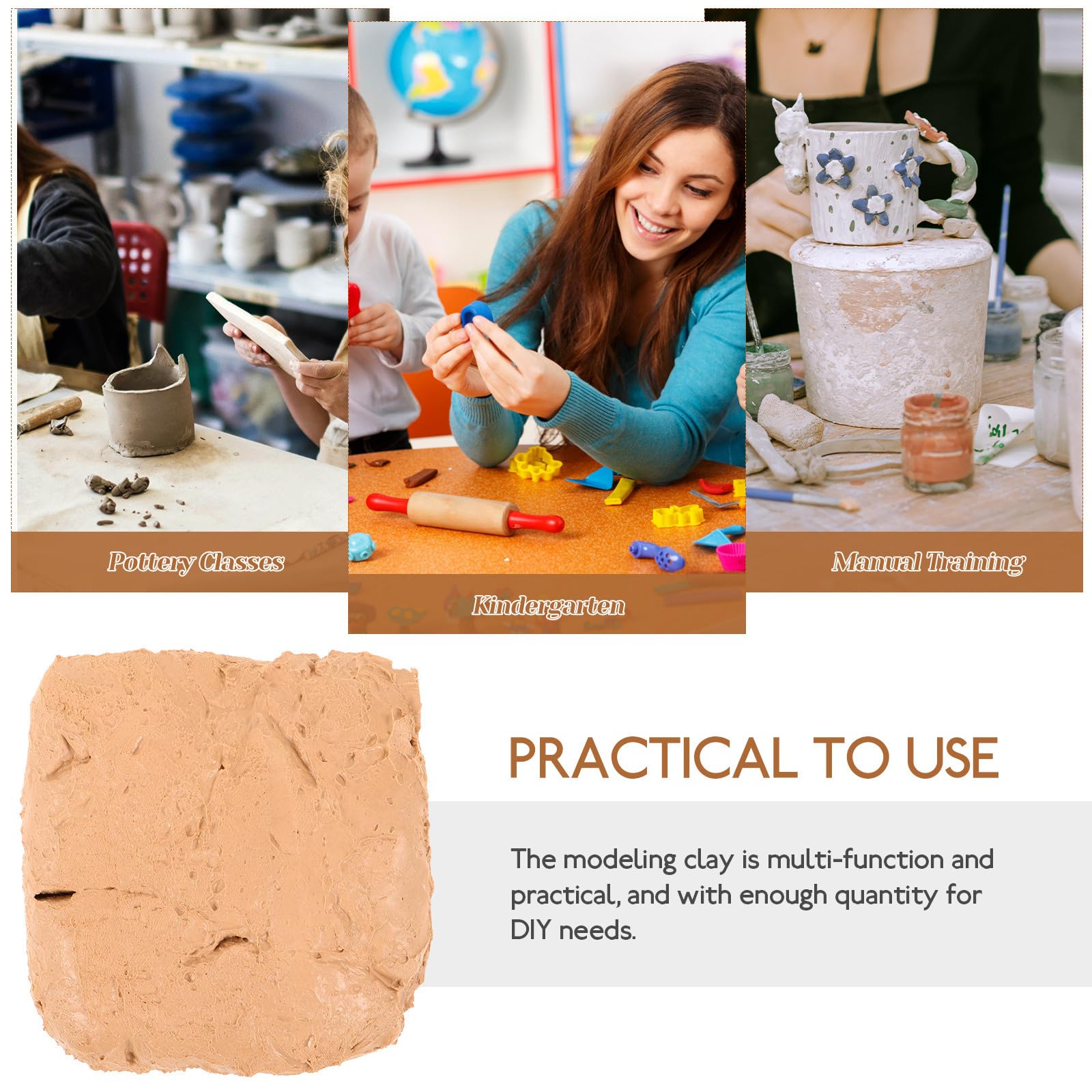 Sewroro 6 Piezas Arcilla para Modelar al Aire Multiusos para Manualidades DIY Arcilla Autodurante para Escultura y Artesanía Kit Práctico para Principiantes por Paquete