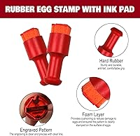 Vista 4 de Sello de huevo personalizado para huevos frescos, sellos personalizados de huevo de pato de pollo con nombre de logotipo, almohadilla de tinta