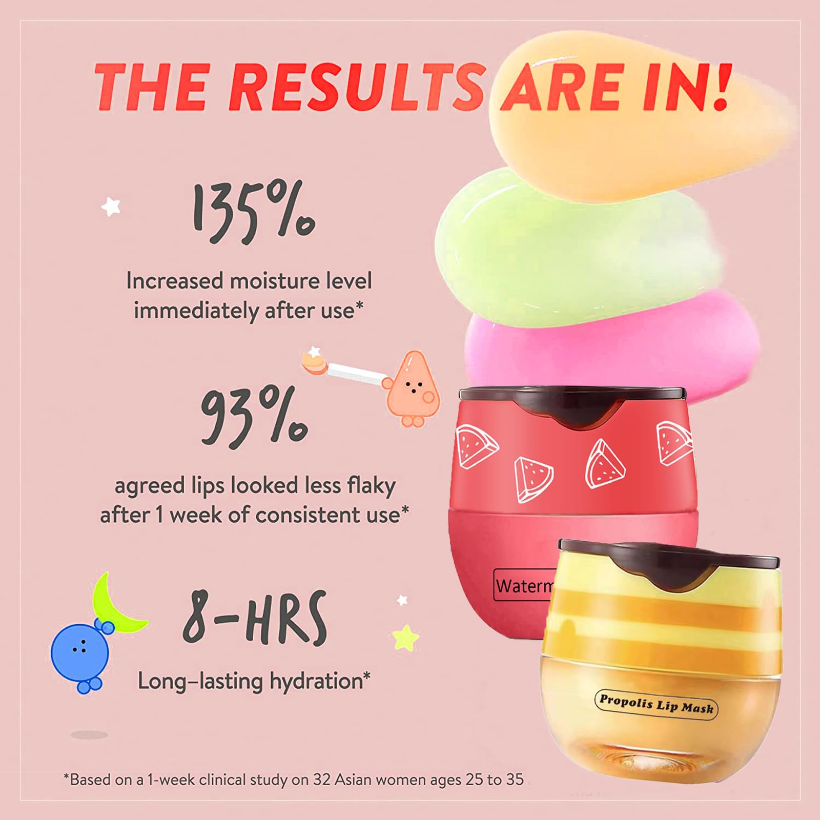 TITIMORE 2Pcs Bee Lip Balm Honey Pot,Bee Lip Mask Honey Lip Balm Uk,Propolis Moisturizing Lip Sleeping Mask Stocking Stuffers for Women,Hydrating Prevention Dry and Cracked Lip - Image 4