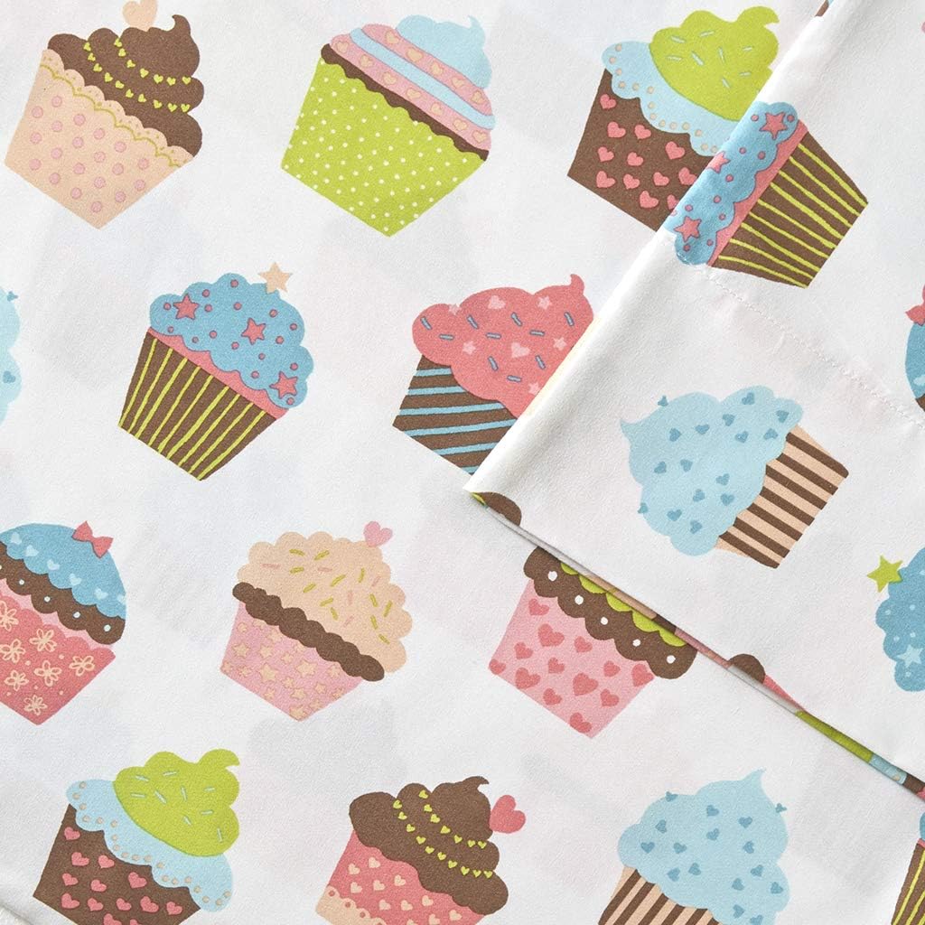 MI ZONE Cupcake Sheet Set, Twin, Multi
