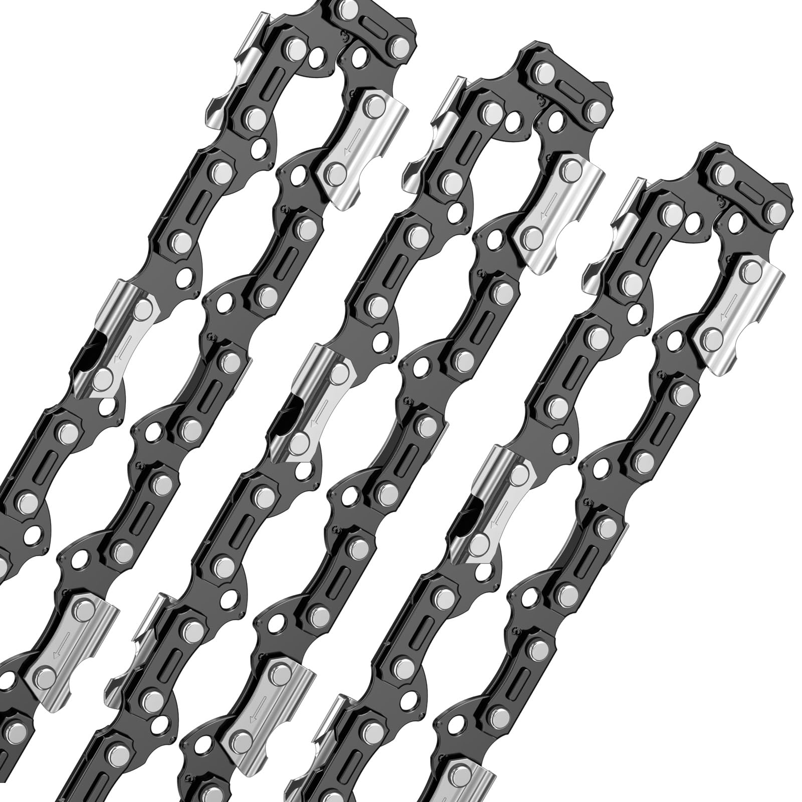 Pack de 3 Cadenas de Motosierra 0.325" para Espadas de 45cm 68 Eslabones 1.6mm Cadena de bajo retroceso 063