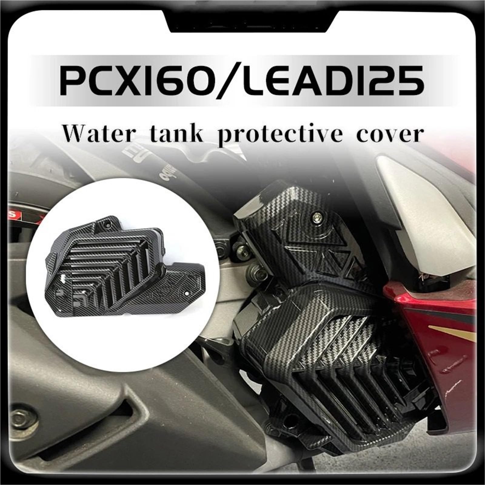 Kühlerschutzgitter Kühlergrill Guard Cover Passend für Honda PCX160 Lead125 Kühlerschutzgitter Schutzabdeckung Wassertank Schutzhülle