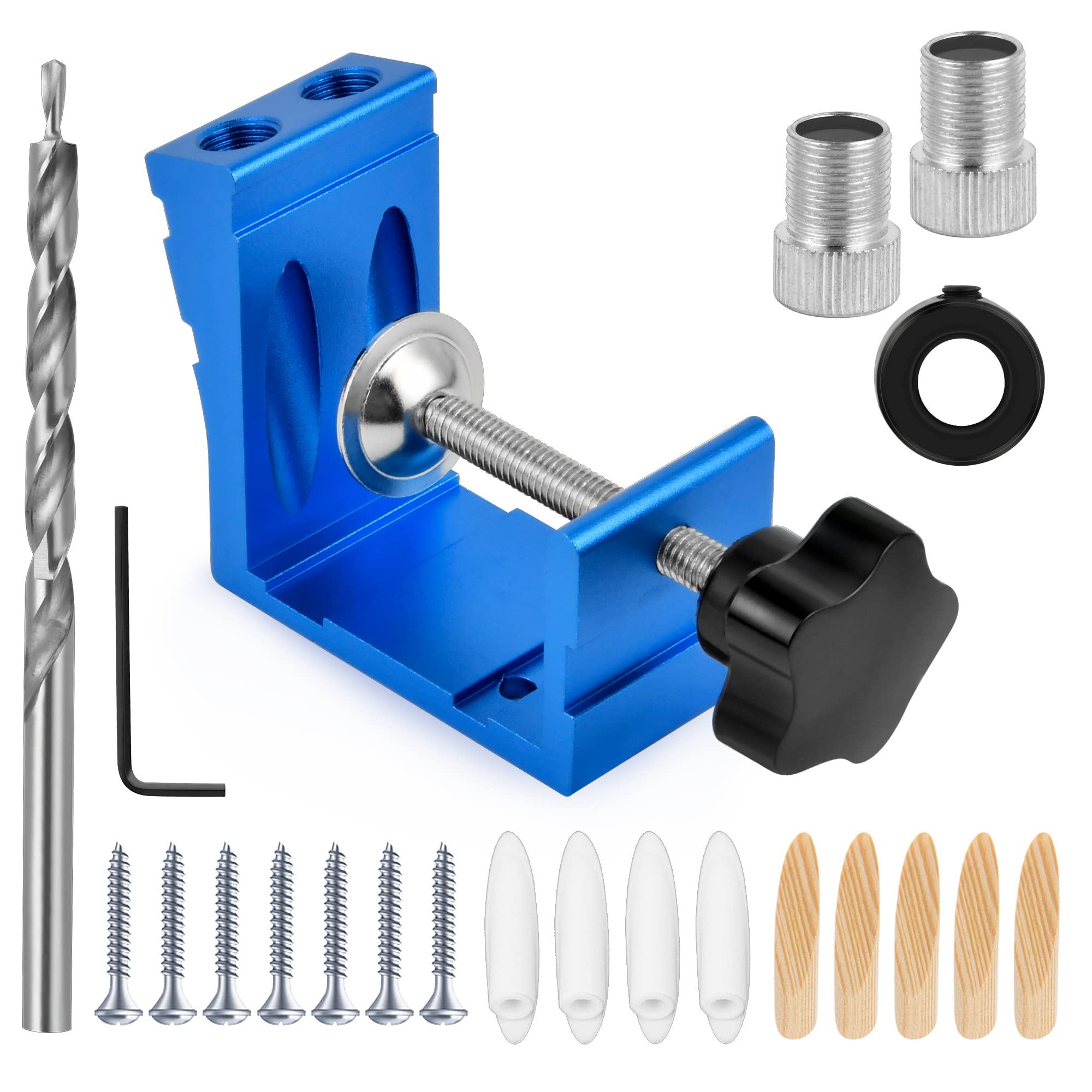 Buy Pocket Hole Jig, Akamino 46PCS 15 Degree Pocket Hole Screw Jig