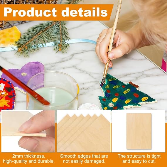 20PCS Balsa Wood Sheets, Plywood Sheets with Smooth Surfaces,