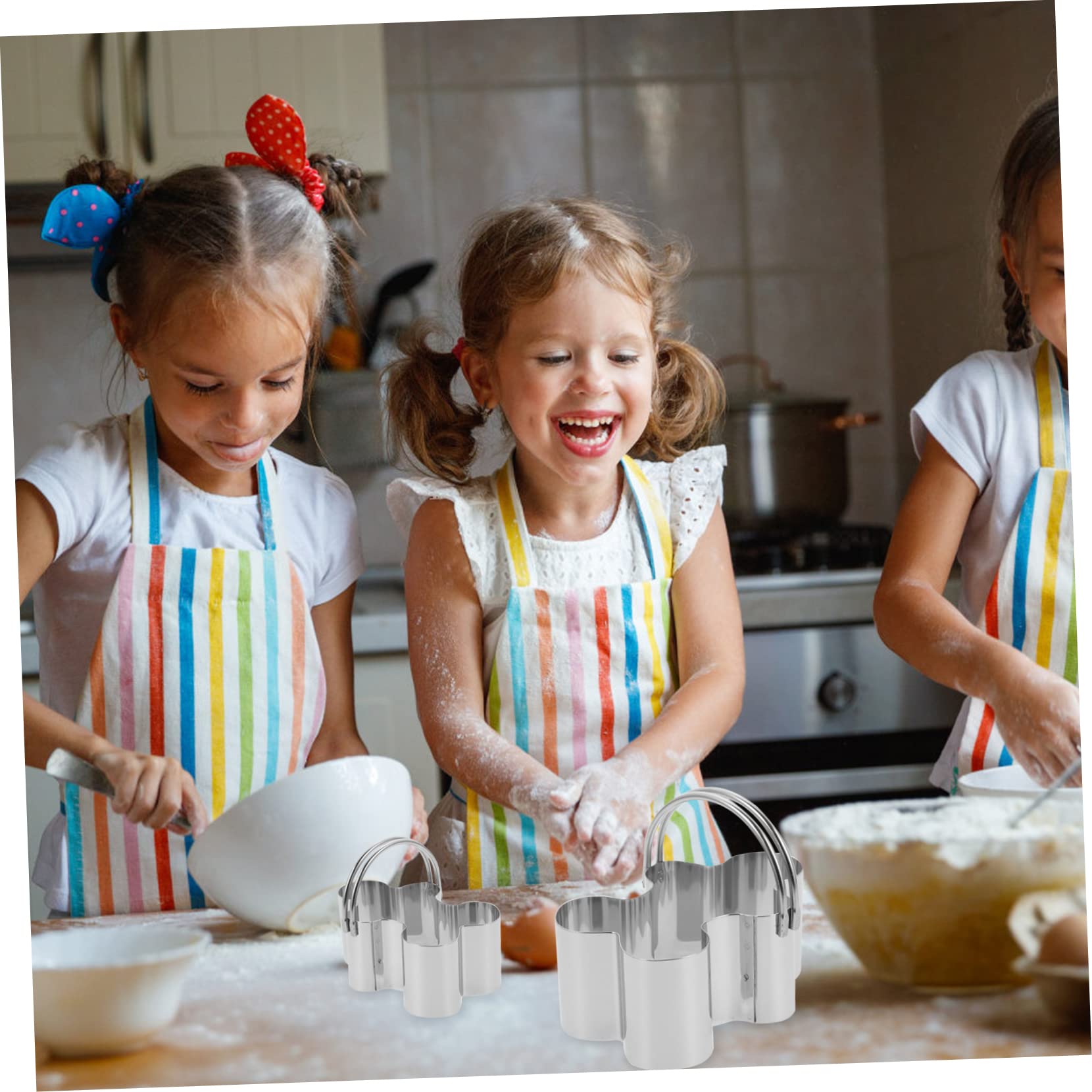 Ciieeo 25 Stk 5-teiliges Set Mousse-Ringe entzückender Keksausstecher Backform Kuchenschneider küchenmaschiene kochgeschirr Kekse Mousse-Formen Formen von Ausstechformen Rostfreier Stahl