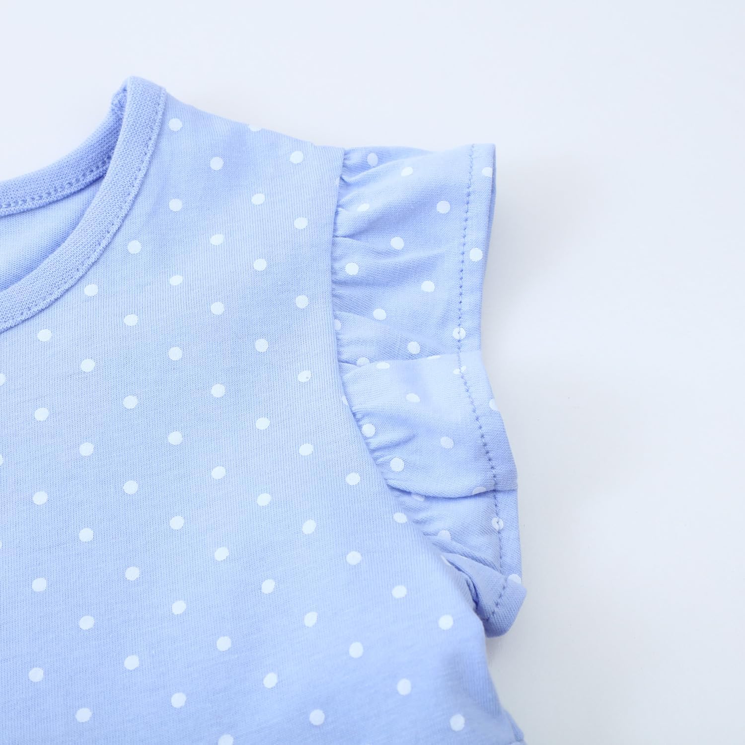 Youlebao Toddler Girls Cotton Embroidery Applique Short Sleeve Casual Dress - Image 2