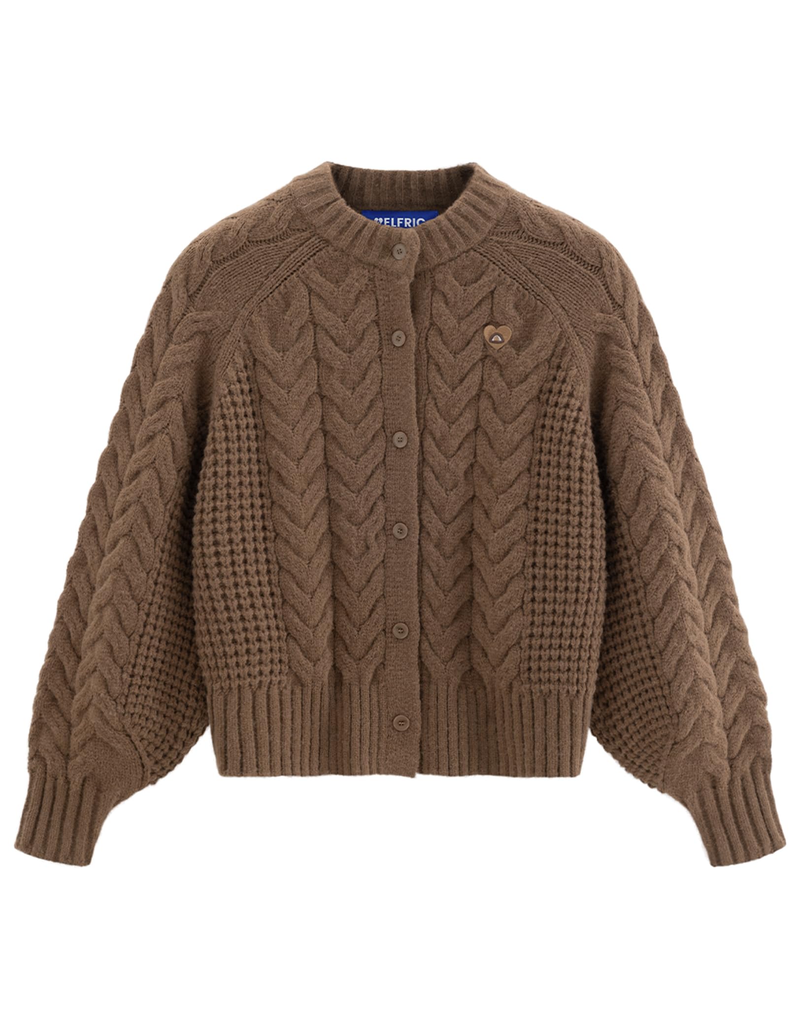 Aelfric Eden Chunky Cardigan Sweaters for Women Oversized Cable Knit Open Front Cardigans Long Sleeve Crewneck Trendy Outfits