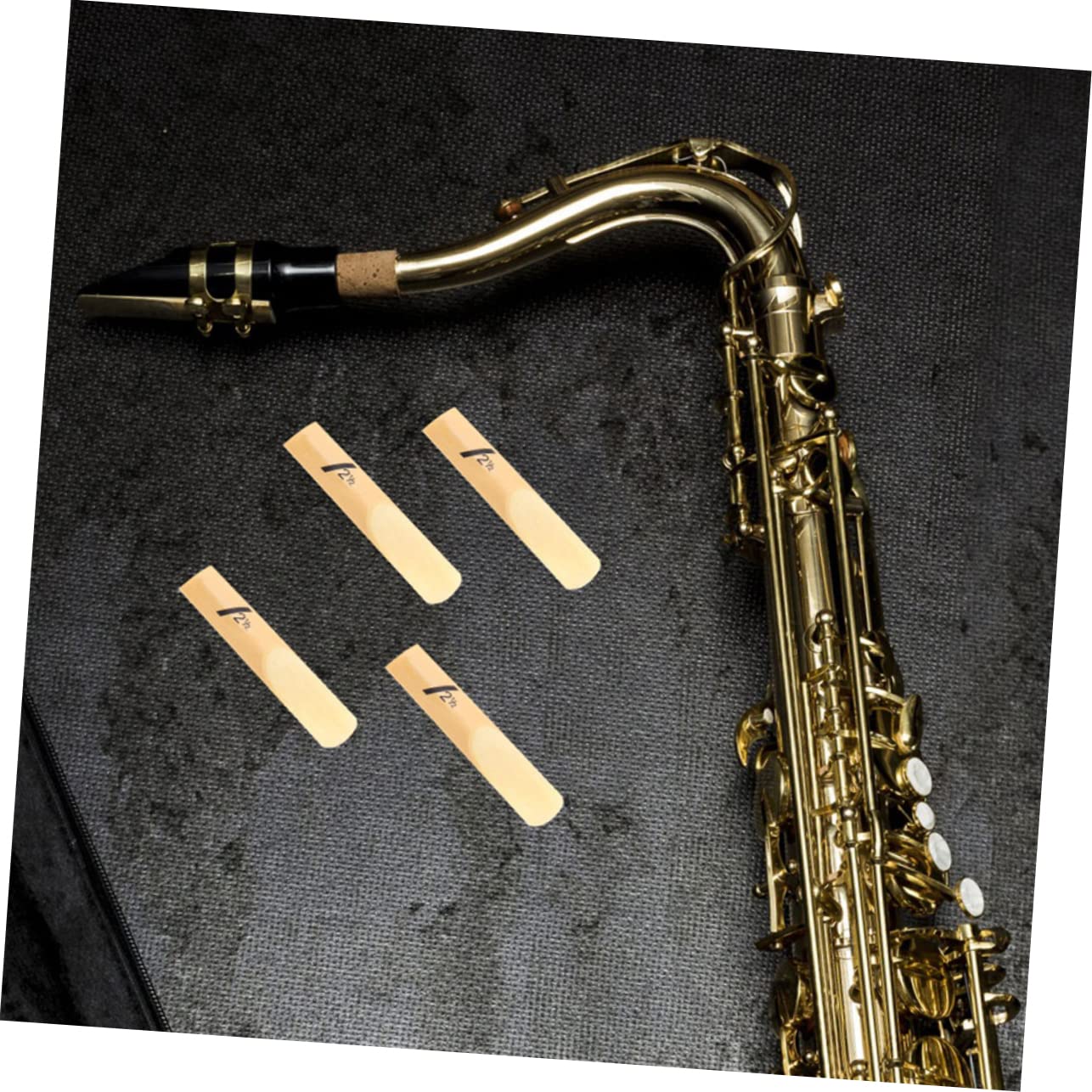 Cañas de Saxofón Alto 2.5, 50 Piezas, para Músicos Profesionales | Repuesto Hecho a Mano, Fácil de Usar E Instalar, Color Caqui, para Principiantes y Uso Diario