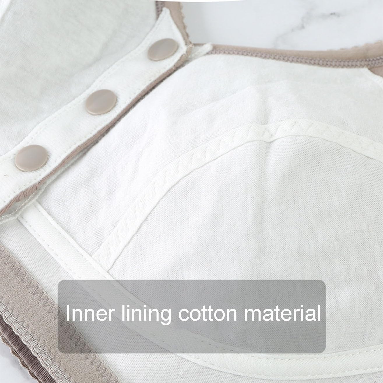 Soutien-Gorge de Tous Les Jours en Coton, 2 pièces, Couverture complète sans Fil, Mastectomie, sous-vêtements de Sport Post-Chirurgical pour Femmes âgées d'âge Moyen
