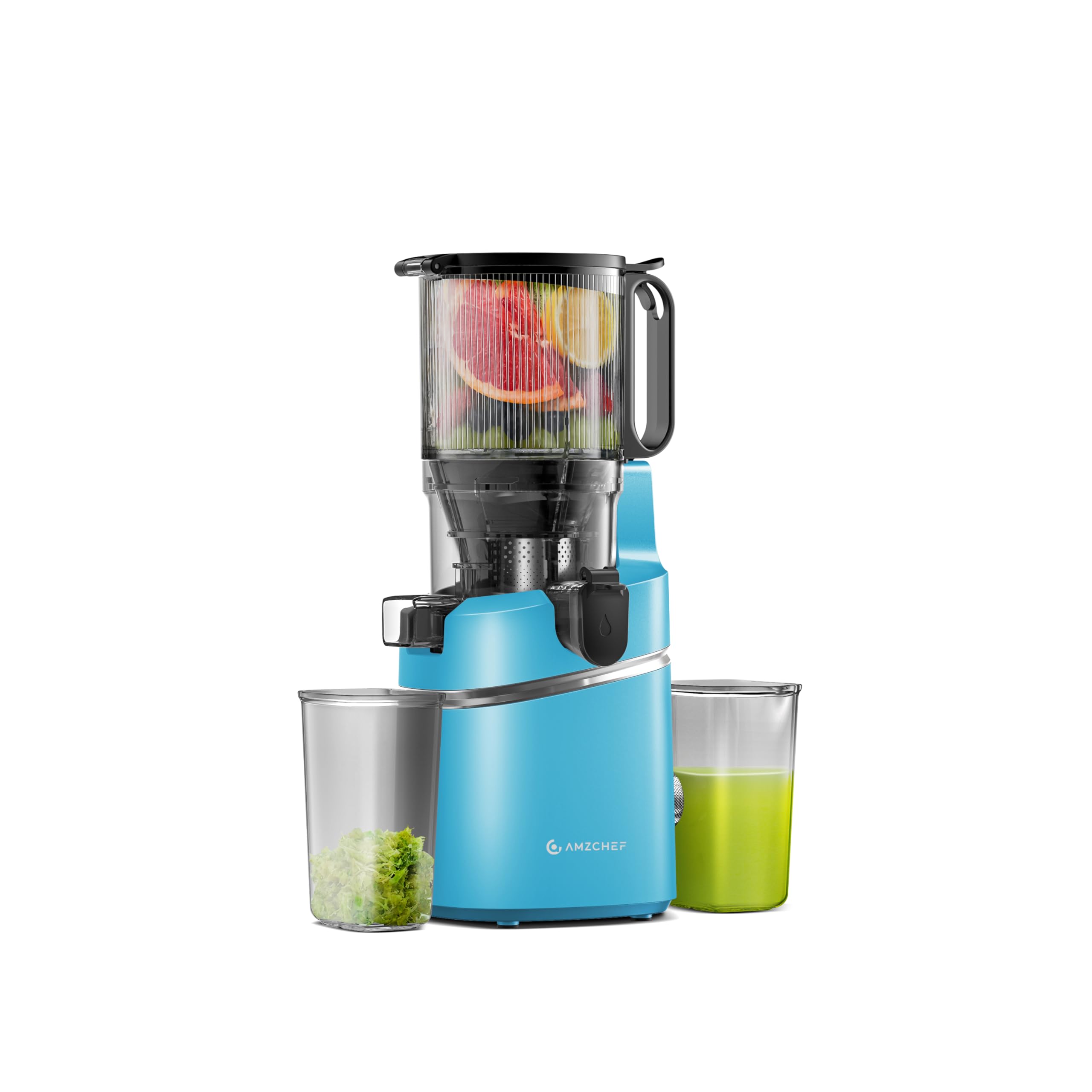 AMZCHEF Juicer Machines 5 4 Extra Self-Feeding Cold Press Juicer for Whole Vegetable Fruit Lemon Juice Extractor Machine