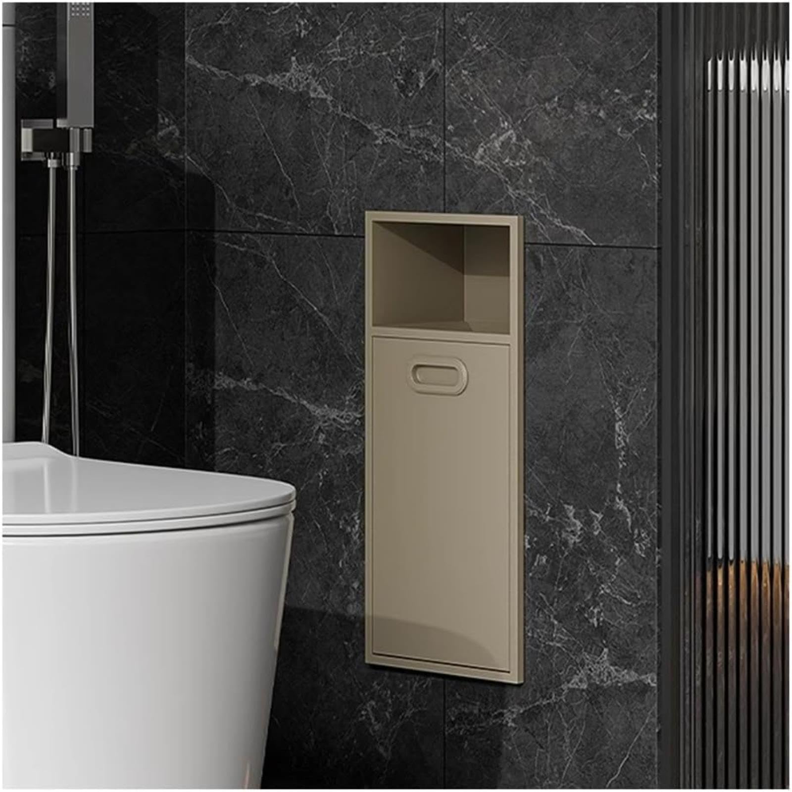 Niche de douche étanche encastrée avec étagère murale en inox pour rangement salle de bain