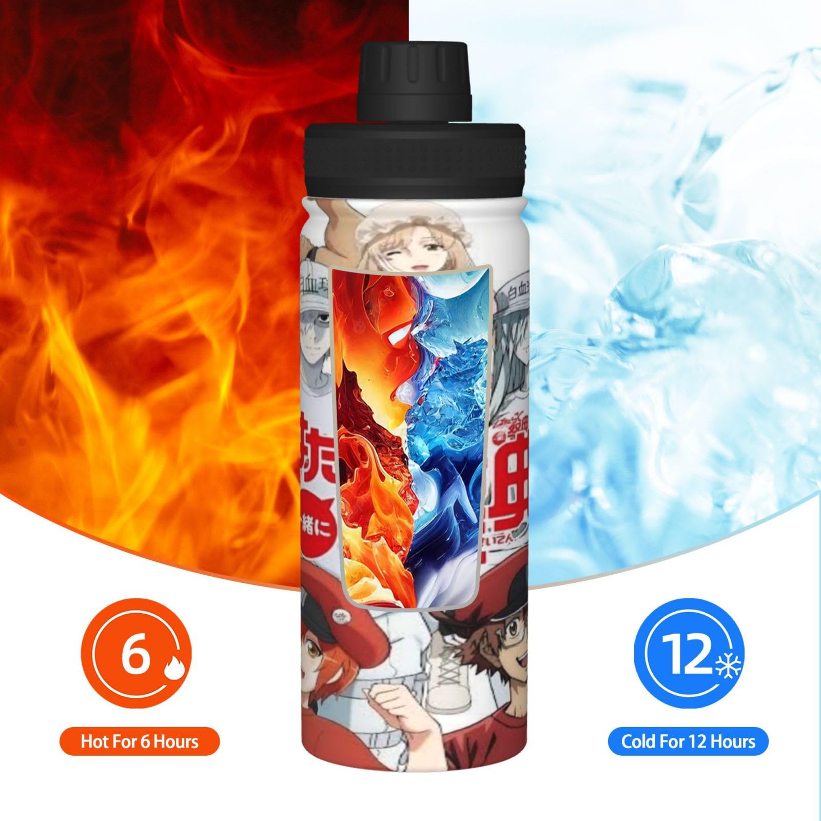 Amazon | はたらく細胞 (6) スポーツボトル 保温 保冷 サーモス