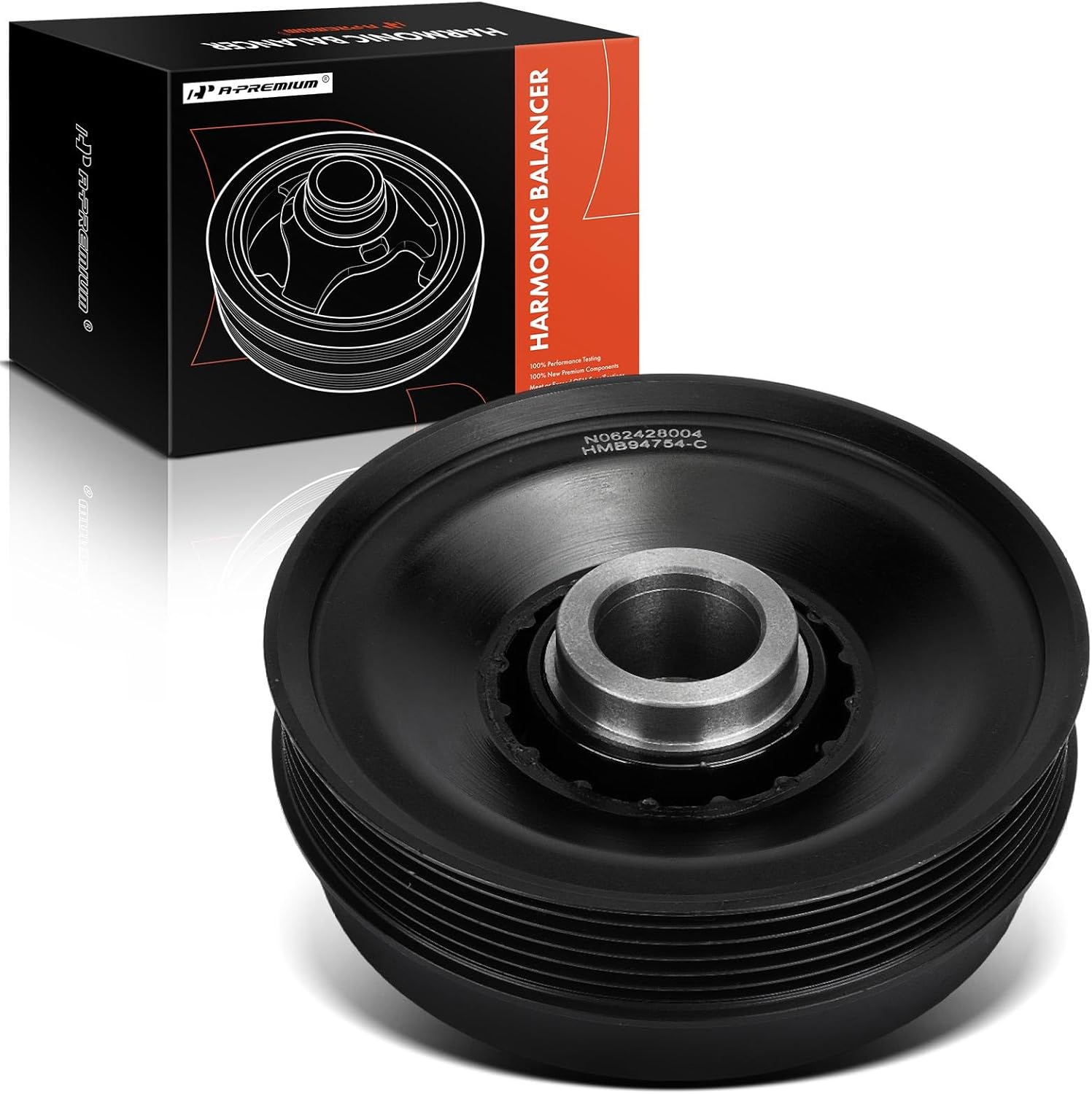 A-Premium Engine Harmonic Balancer Crankshaft Pulley Compatible with Mini Cooper 2002-2008 1.6L, Engine Code W11B16A