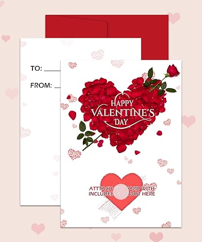Miniatura 2 de Himache Juego de 4 tarjetas de regalo para el día de San Valentín (paquete de 4) tarjetas temáticas de amor con sobres, tarjeta de regalo de