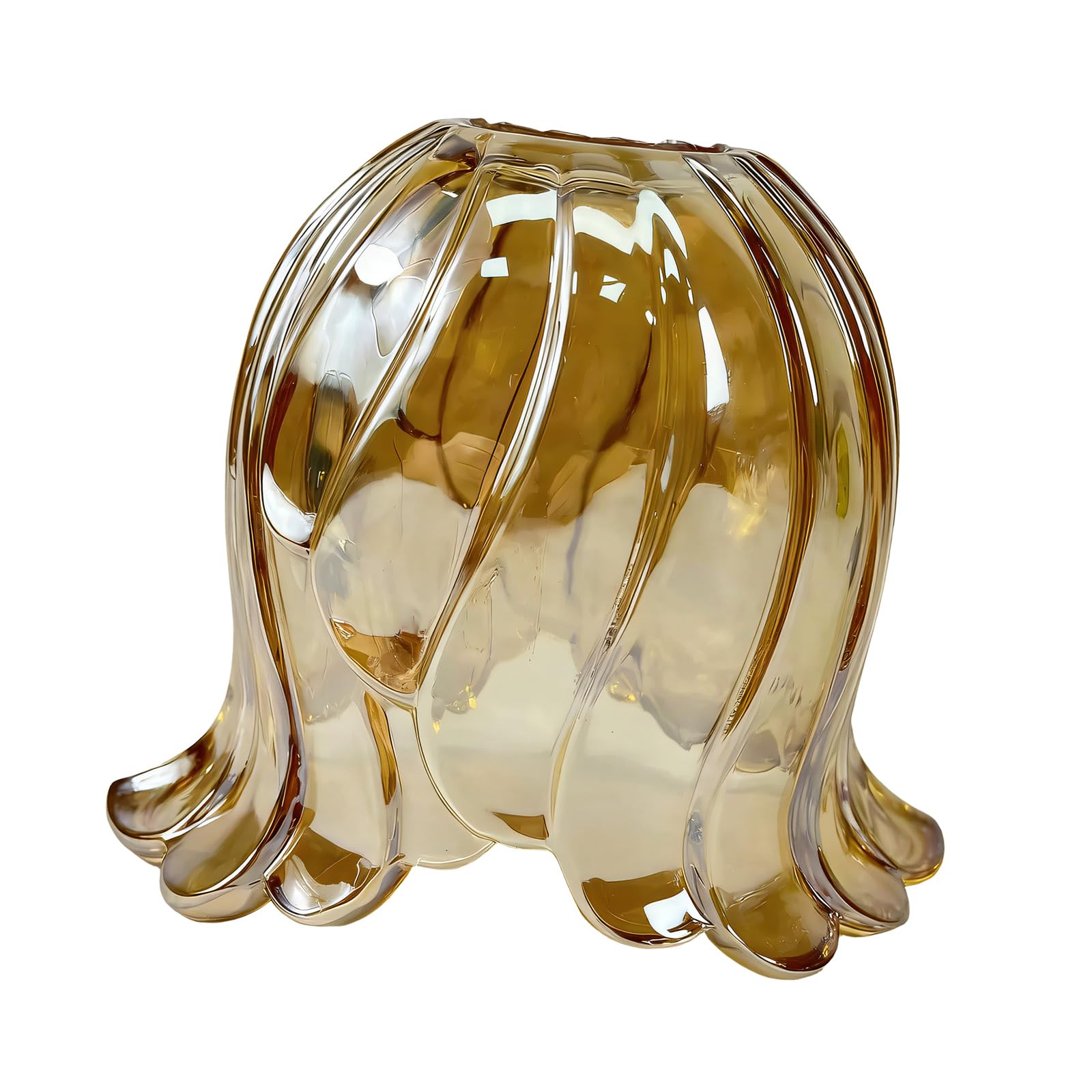 Tsynapter Cognac Color Wall Light Pendant Fixture Cover Elegant Glass Lamp Shade Pendant Light Cover For Wall Sconce Enduring Glass Lamp Shade