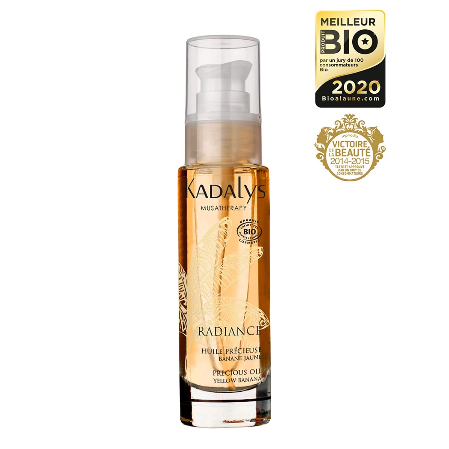 Kadalys Radiance Precious Oil - Organic - Yellow Banana, 1.69 Fl Ounce