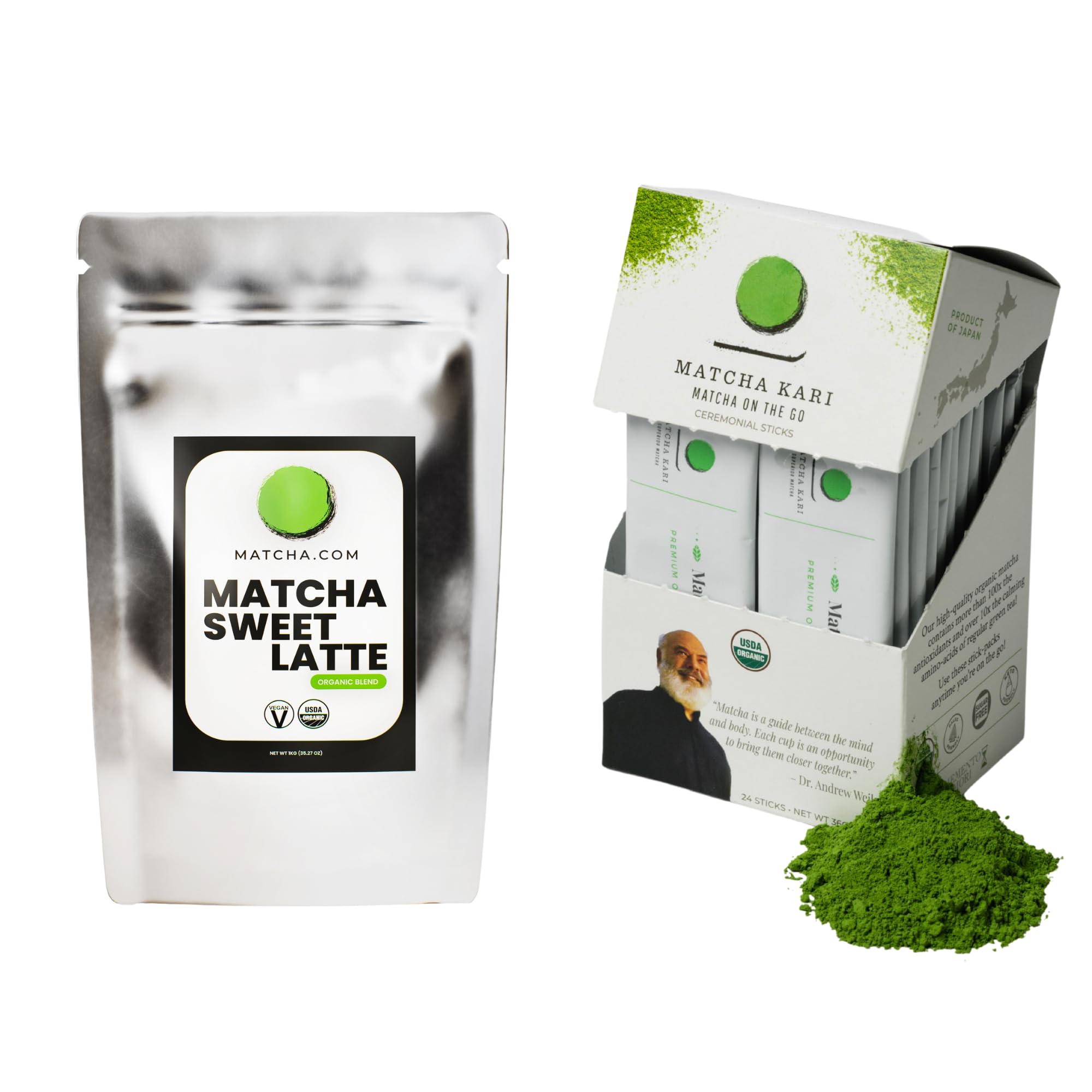 Matcha Kari 24 Count Sticks Sweetened Matcha