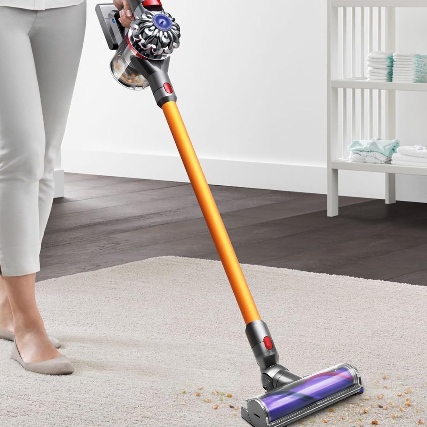 Tête de Brosse électrique pour Dyson V7 V8 V10 V11 V15 SV10 SV11 SV12 SV14 Motorhead - Pièce de Remplacement pour Brosse à Rouleau, Compatible Tapis & Sols Durs