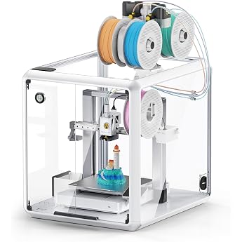 F2 3D Printer Case for Bambu Lab A1/A1 Combo - 360  Transparent Acrylic Housing with LED Lighting Active Cooling and Constant Temperature
