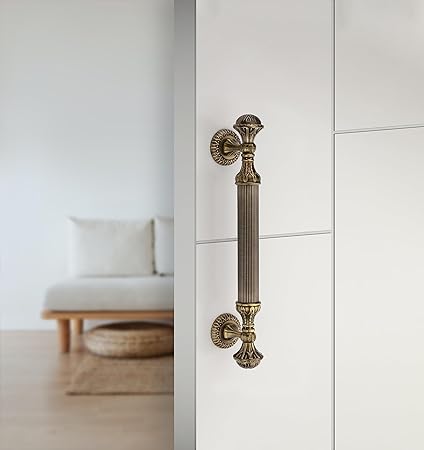 DELICATE Heavy Duty Door Handle/Door & Home Decor/ 15 InchMain Door Handle/Door Pull Push Handle DMD-320 (Brass Antique)