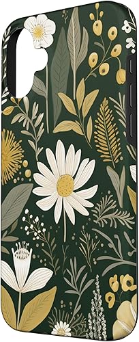 Vista 56 de Funda botánica retro para iPhone 11 Pro Max con diseño botánico bohemio y verde oliva