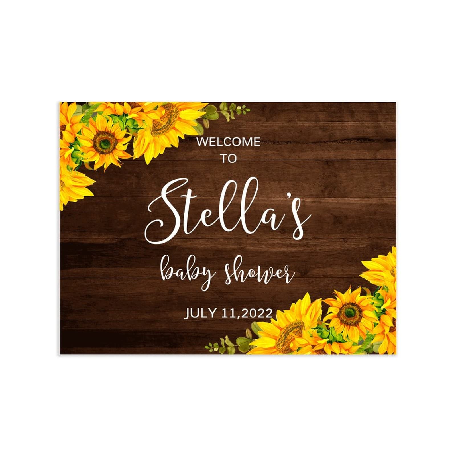 Welcome to Baby Shower ślubny znak powitalny vintage drewniane tabliczki nazwisko rodzinne monogram spersonalizowany znak ślubny na ceremonię przyjęcia zaręczynowego dekoracje 45 x 60 cm