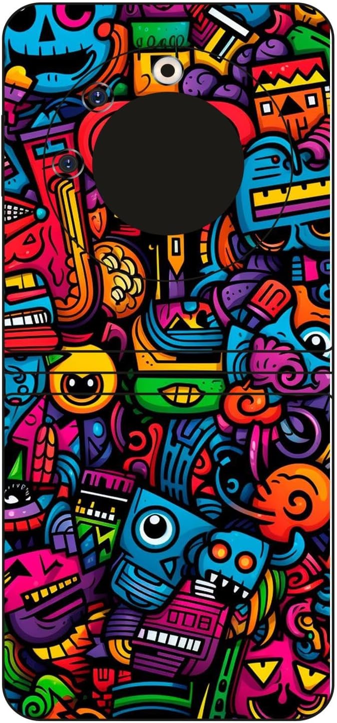 Mobile Skin Sticker Compatible with Tecno Phantom V FLIP Skin Not Back Cover, Camera & Back Protector Mobile Skin Wrap; Tecno Phantom V FLIP-JF-096