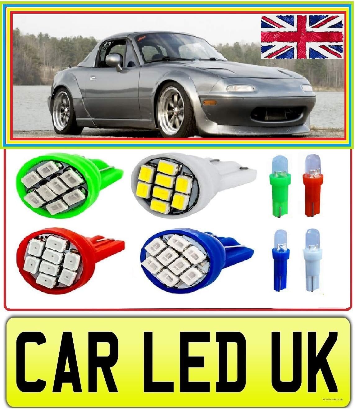6 x Mk1 MX5 MX5 LED DASHBOARD & HVAC UPGRADE BULBS KIT >> 8 SMD