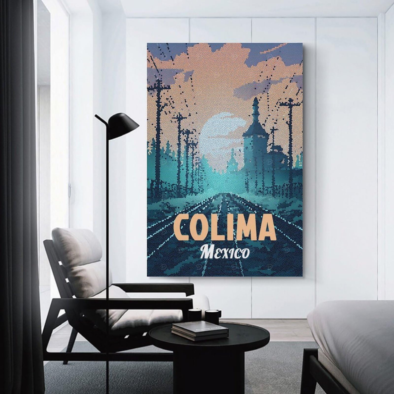 Junmoney Wall Picture Print Colima, Mexico Travel, 16x24inch(40x60cm), for Living Room, Lounge Or Sitting Room, Modern Wall Decor for Cosy Interiors