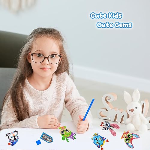 Miniatura 6 de Kits de arte de diamantes para niños  12 piezas de calcomanías de arte de diamantes 5D  Artes y manualidades para niños de 8 a 12 años  Suministros