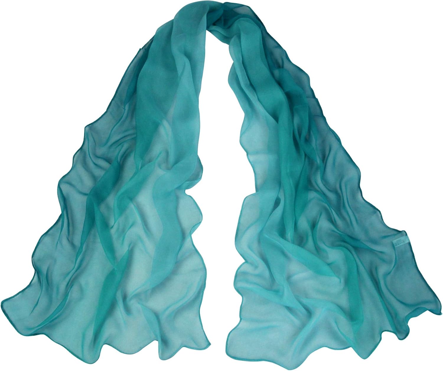 PANTONIGHT Long Chiffon Sheer Scarf Gradient Shaded Colors Lightweight Scarf For Womens - Image 2