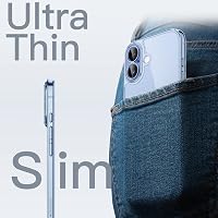 JETech iPhone 17 6.3" vékony tok kamera védelemmel, átlátszó minimalist hátlap Mist Blue - iPhone 17, Mist Blue 6